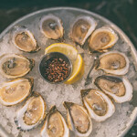 Oysters from Canada on an ice platter