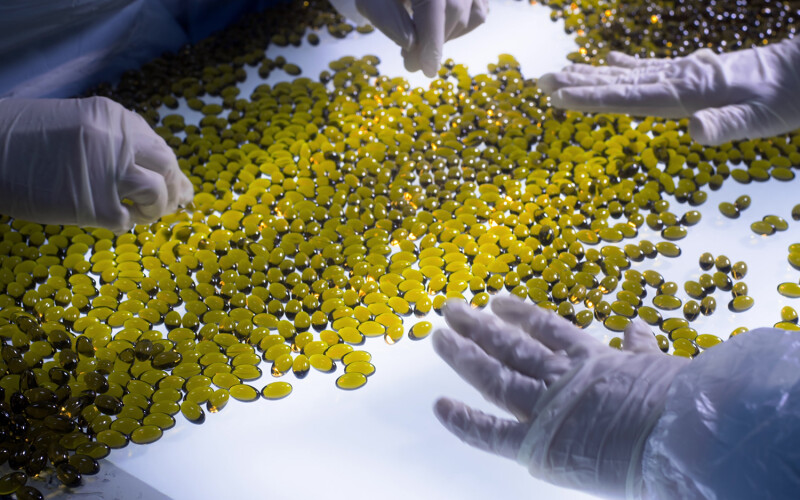 Fish oil is used in food supplements and pharmaceuticals, but crude fish oils require extensive distillation, an expensive process