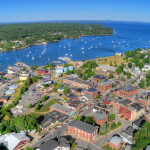 Aerial view of Belfast, Maine