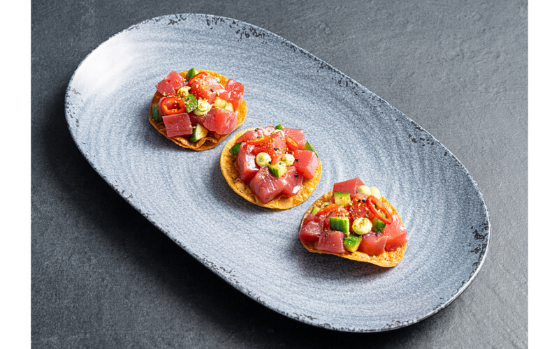 Tuna tartar made with a tuna analog by AQUA Cultured Foods