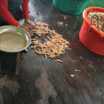 Shrimp sorting in Malaysia, which imported 4.4 million pounds (2 metric tons) of shrimp to the U.S.A. this October