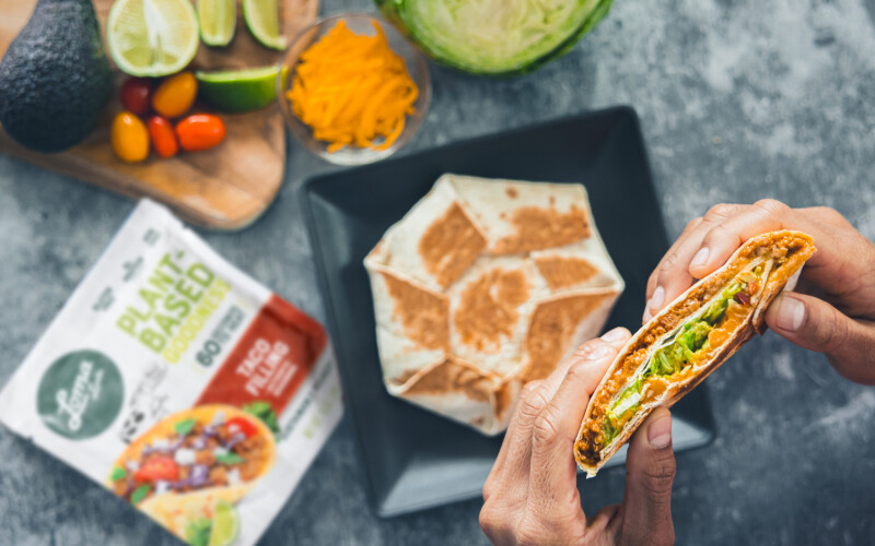 Loma Linda meal kits are one of the shelf stable plant-based dinners produced by Atlantic Natural Foods