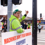 ILA members on strike in Boston, Massachusetts, U.S.A.