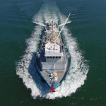 An Omega Protein fishing vessel, owned and operated by Ocean Harvesters