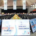 A sign from the 2019 WCPFC annuall meeting in 2019 in Papua New Guinea.