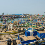 A fishing harbor in Ghana