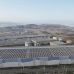 A rendering of the planned Nordic Aquafarms recirculating aquaculture system facility, to be located in Humboldt County, California.