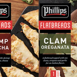 Phillips Foods is debuting new items, like seafood flatbreads.