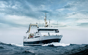 Faroese Whitefish trawler Gadus, which has been certified by Global Seafood Assurances in accordance with the Responsible Fishing Vessel Standard (RFVS)