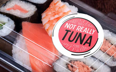 A screenshot from a public awareness campaign launched by Oceana Canada warning about seafood mislabeling.