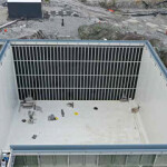 The recently completed first pool at Andfjord Salmon's flow-through aquaculture facility.