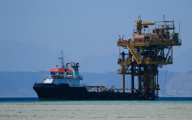 A deep sea mining rig