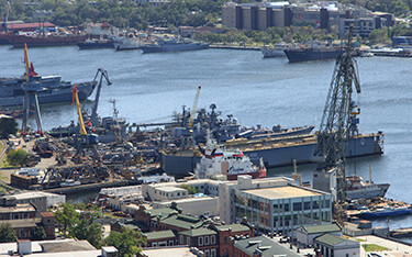 A Russian shipbuilding facility.