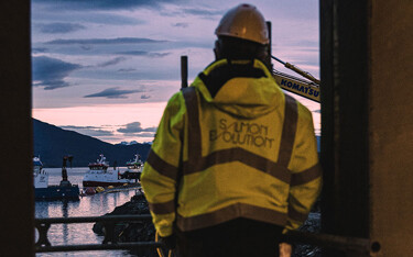 A Salmon Evolution employee.