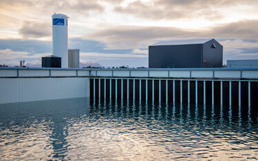 A rendering of the future Andfjord Salmon laminar flow-through salmon farm.