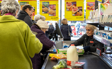 Grocery shoppers in the U.K.