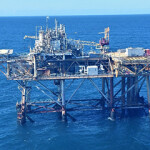 Station Padre, an oil rig located 25 miles east of Padre Island, Texas, will potentially be converted into an offshore aquaculture site.