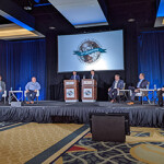 The salmon panel at the 2022 Global Seafood Market Conference