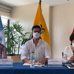 Ecuadorian officials at the announcement the country is joining the Fisheries Transparency Initiative