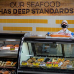 A Meijer seafood counter.