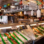 A seafood market in the United States.