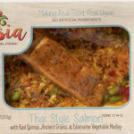 A package of Fusha Foods Thai Style Salmon.