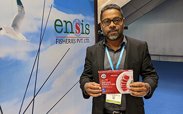 Ensis General Manager Hussain Afeef with the company's new skipjack seared tuna