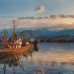 A fishing boat at the dock in Russia's far east.