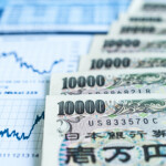 A pile of Japanese yen