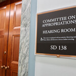 A sign on the exterior of the Senate Committee on Appropriations.
