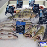 Seafood for sale at a Carrefour store in Romania