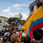 Protestors converge on the capital in Ecuador during protests in June 2022.
