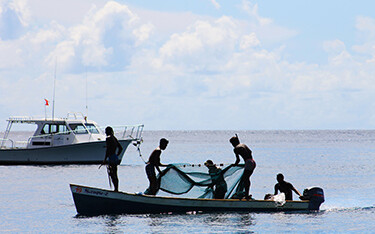 Fishers in the South Pacific