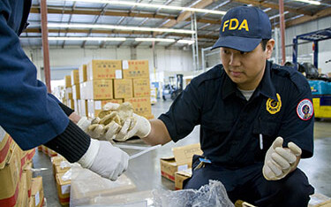 U.S. FDA inspectors at work.