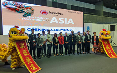 The opening ceremony of Seafood Expo Asia in Singapore.