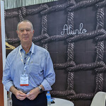 Atunlo Key Account Manager Dominique Forey in the Atunlo booth at Seafood Expo Asia