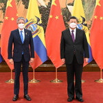 China President Xi Jinping met with Ecuador President Guillermo Lasso in February 2022.