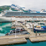 A cruise ship in Whittier, Alaska.
