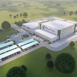 A rendering of a planned large-scale cell-cultured seafood production facility by BlueNalu