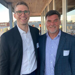 Secret Island Salmon U.S. business development director Daniel Del Coro and Salmones Austral Commercial Director Mauricio Toirkens.