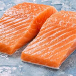 Two fillets of salmon.