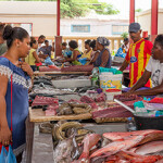 A Cape Verde seafood market.
