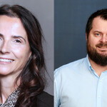 Former SalMar CEO Linda Aase and former Salmon Evolution CEO Håkon André Berg.