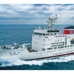 A Japan Fisheries Agency inspection vessel