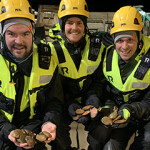 Ava Ocean's Bernt Rogne, Sverre Farstad, and Øystein Tvedt testing the seabed harvester with the Norwegian Institute of Marine Research in Tromso in 2019.