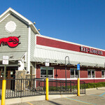 The exterior of a Red Lobster restaurant.