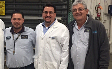 Alfa Gamma Group CEO Santiago Alvarez, center.