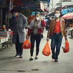 Shoppers at a wet market in China.