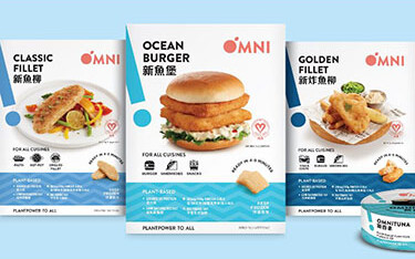 Omnifoods' plant-based seafood analog lineup.