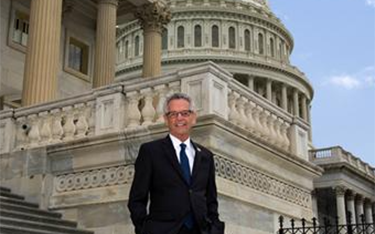 U.S. Rep. Alan Lowenthal (D-California) on the steps of Capitol Hill.